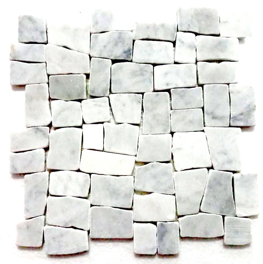 Super White Blocks Mosaic Tile- Pebble Tile Shop
