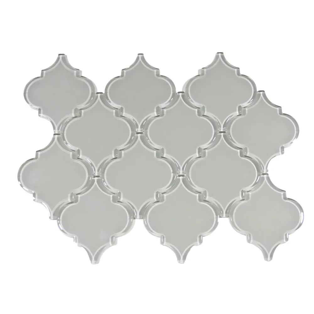 Smoke Arabesque Glass Tile- Pebble Tile Shop